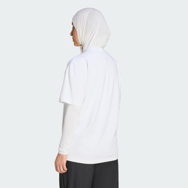 Blanco Polera Power Essentials Oversized con Logo