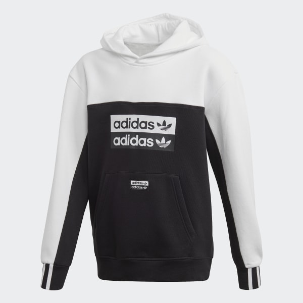 adidas hoodie black white
