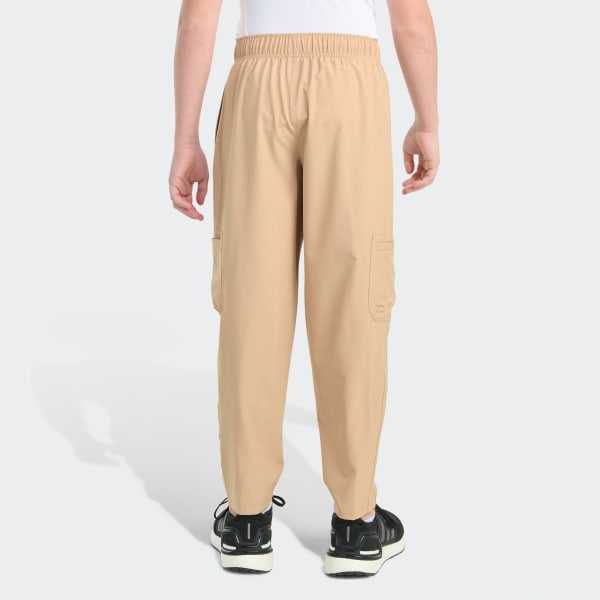 adidas Elastic Waistband Woven Ripstop Cargo Pants - Brown | Free