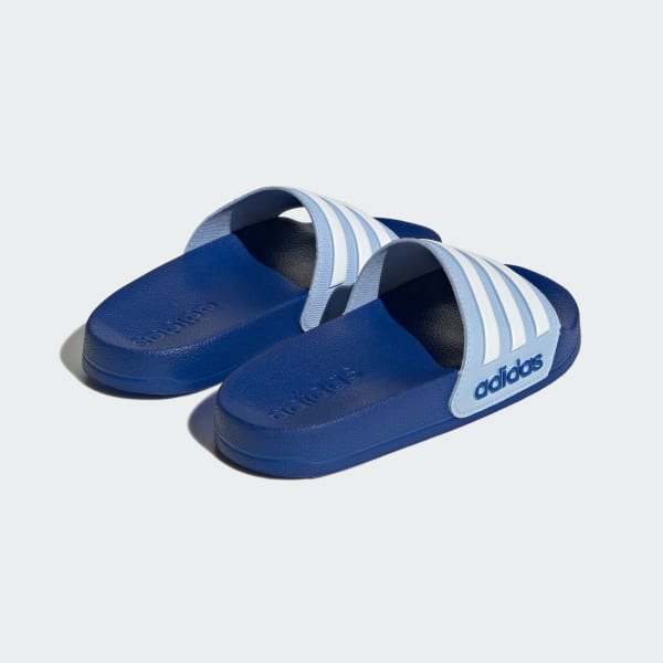 Adidas baby hotsell blue slides