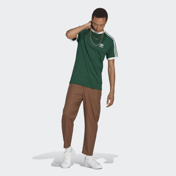 Zielony Adicolor Classics 3-Stripes Tee