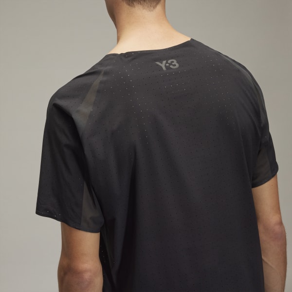 アディダス Y-3 RUNNING SHORT SLEEVE TEE - ブラック
