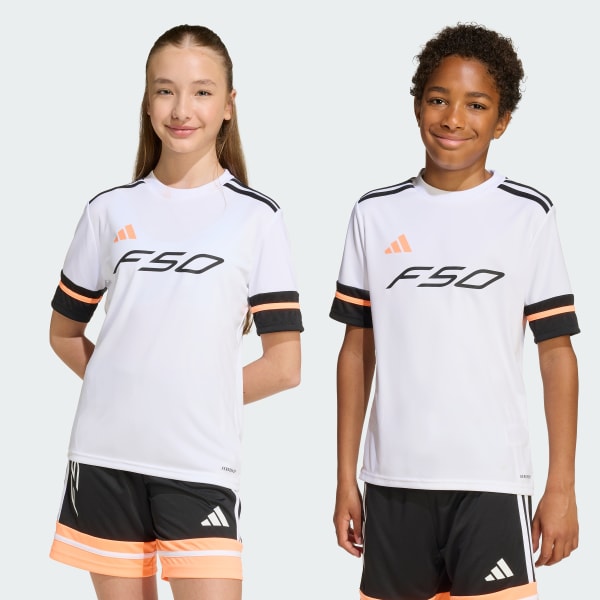 White F50 Short Sleeve Jersey Kids