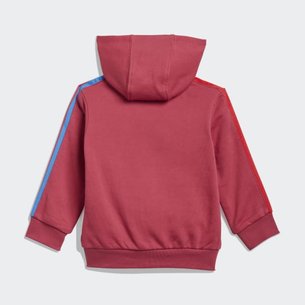 Rosa Conjunto com Casaco de Capuz Adicolor