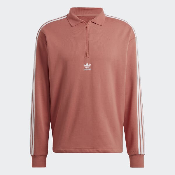 Castanho Polo de Manga Comprida 3-Stripes Adicolor KO025