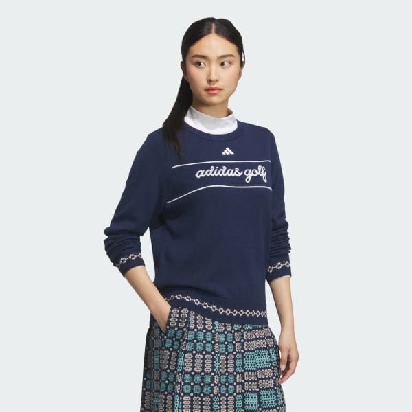 ブルー 【ゴルフ】フルファッション クルートップス