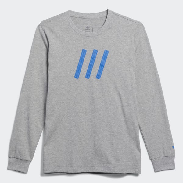 Siva Tričko Triple Curb Long Sleeve TG656
