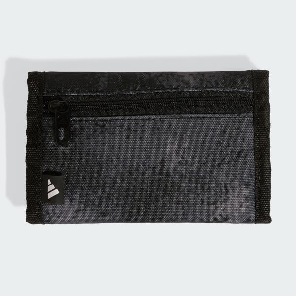 Grey Linear Wallet With Print