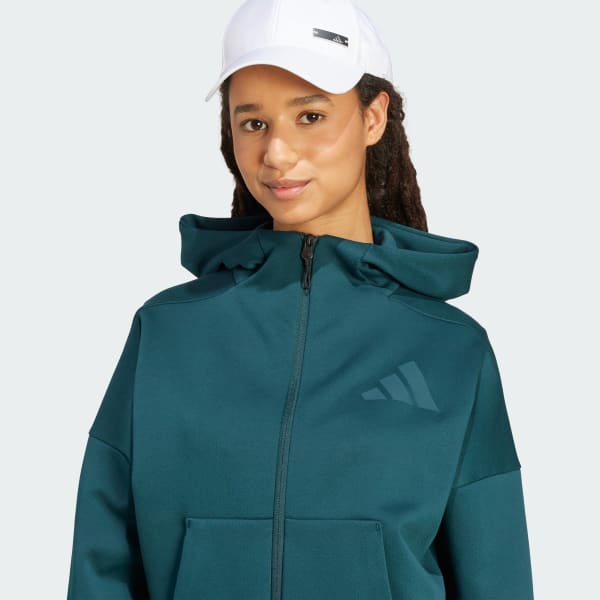 us三軒茶屋 チェッカー柄 フーディー adidas Z.N.E. Full-Zip Hoodie - Green | Free Shipping with