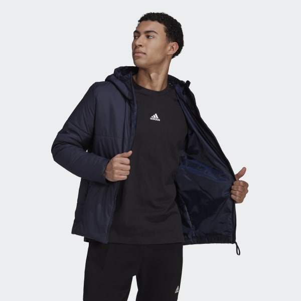 Blauw BSC 3-Stripes Insulated Capuchonjack DVN72