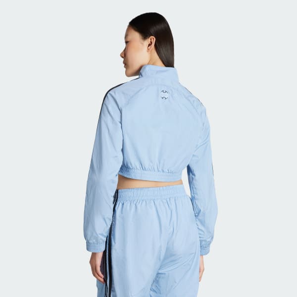 adidas Teamgeist Adicolor Cropped Track Top - Blue | Free