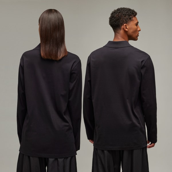 Black Y-3 Graphic Logo Long Sleeve Tee