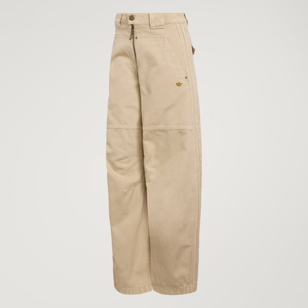 Beige CANVAS LOOSE TROUSERS