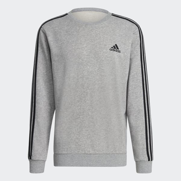 Grey Essentials French Terry 3-Stripes Sweatshirt