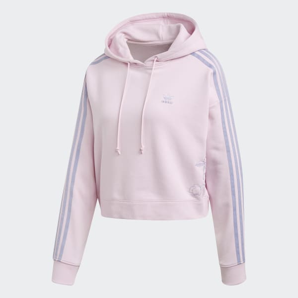 pink and white adidas hoodie