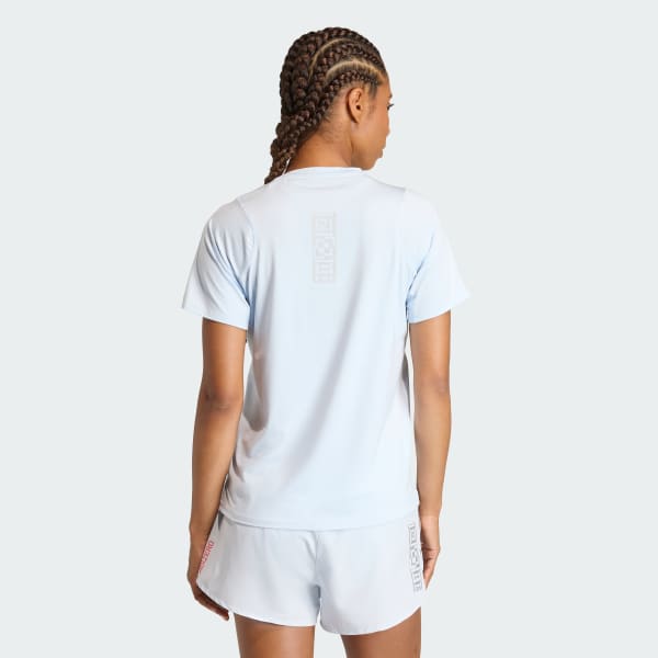 สีน้ำเงิน เสื้อยืดวิ่ง Adizero Ekiden