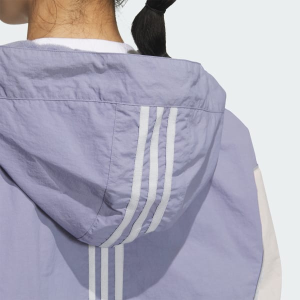 adidas アディダス パーカー グレーx紫 M 3800125E0009 アディダス ビヨンド・ザ・ストライプス ルーズフィット