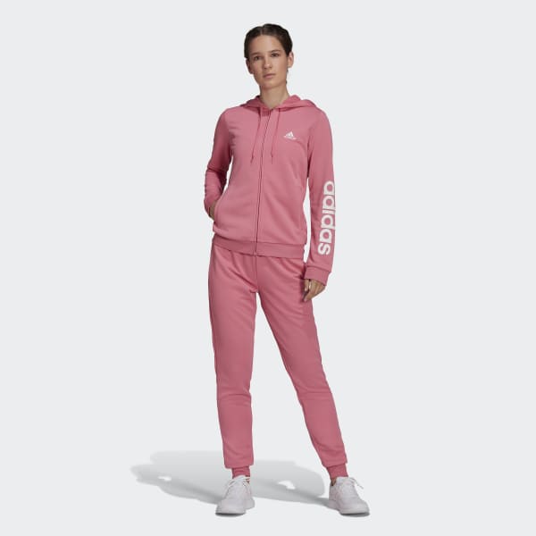 adidas Essentials Logo French Terry Tracksuit - Pink | adidas UK