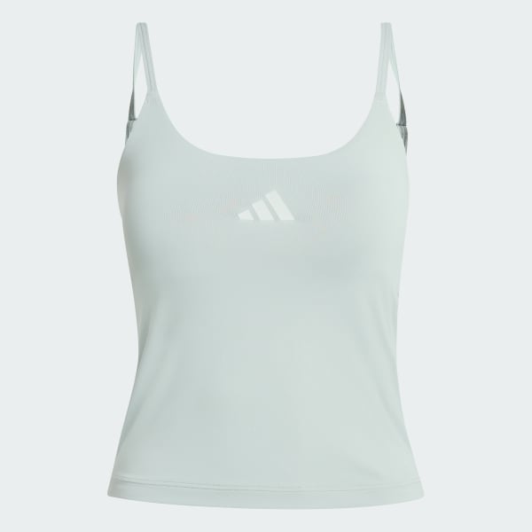 Green Optime Tank With Integrated Light-Support Bra
