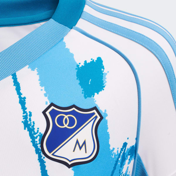 Blanco Camiseta Visitante Millonarios FC 2025 Niño