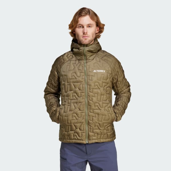 Green Terrex Xperior PrimaLoft Loose Fill Insulated Hooded Jacket