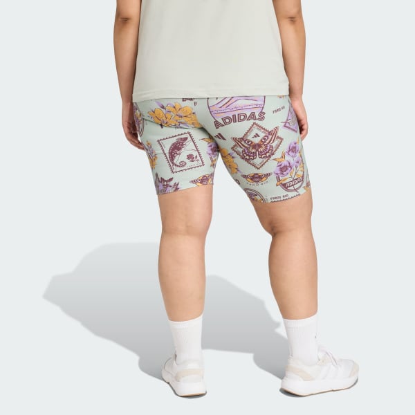 Cinza Shorts Ciclista adidas x FARM (Plus Size)