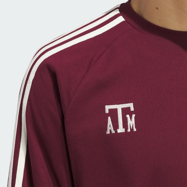 Texas A&M Aggies x Originals Jersey Cotton 3-Stripes Long Sleeve Tee