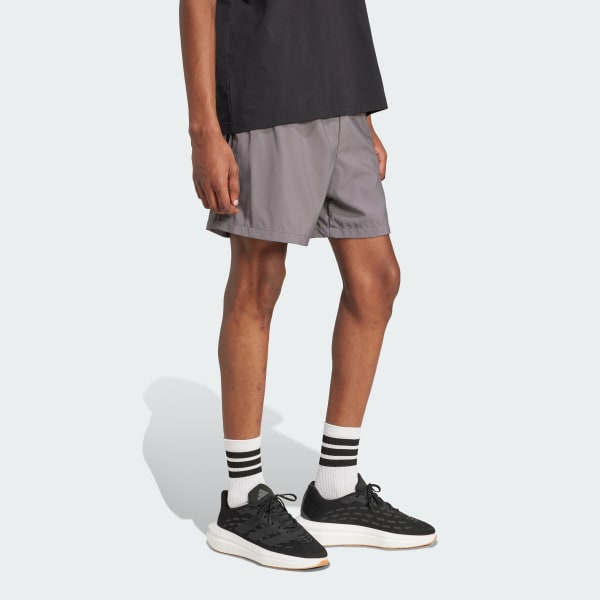 Grey Essentials Linear Logo Shorts