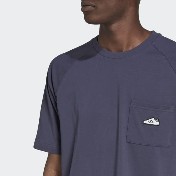 modrá Embroidered T-Shirt DRI67
