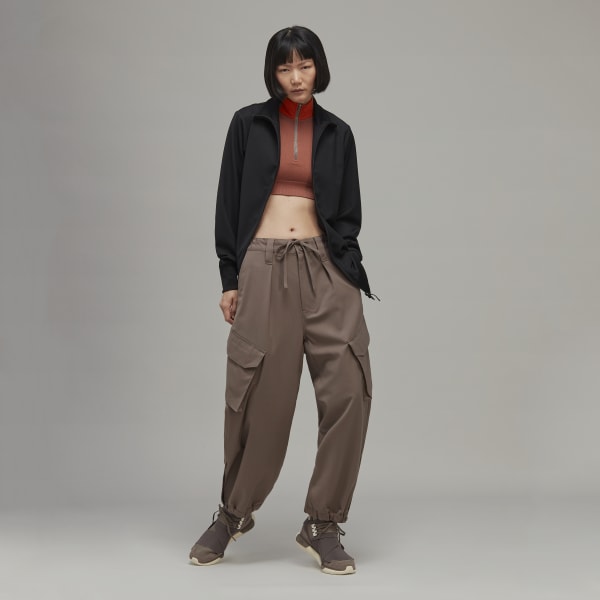 hnědá Top Y-3 Classic Seamless Knit Sport (Cropped) SF410