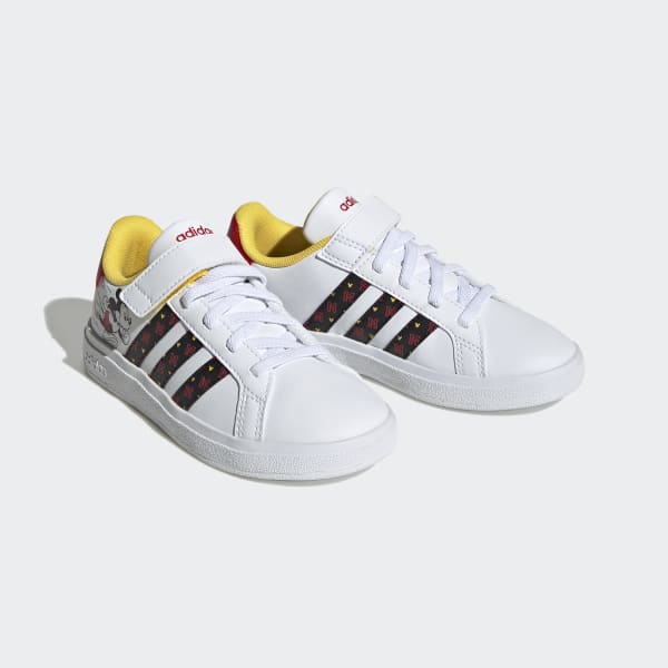 Blanco Zapatillas adidas x Disney Grand Court Mickey Tira Ajustable de Cierre por Contacto