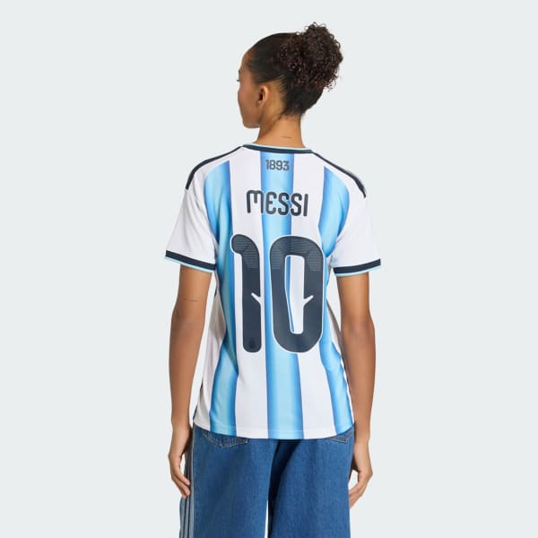 Blanc Maillot domicile Argentine 26 Messi