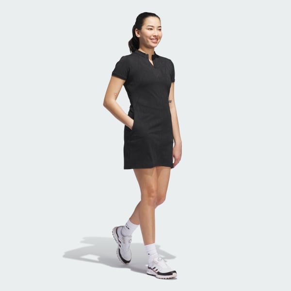 Hitam Gaun Go-to Jacquard