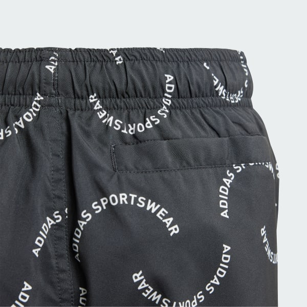 Black Sportswear Wave Print CLX Swim Shorts Kids