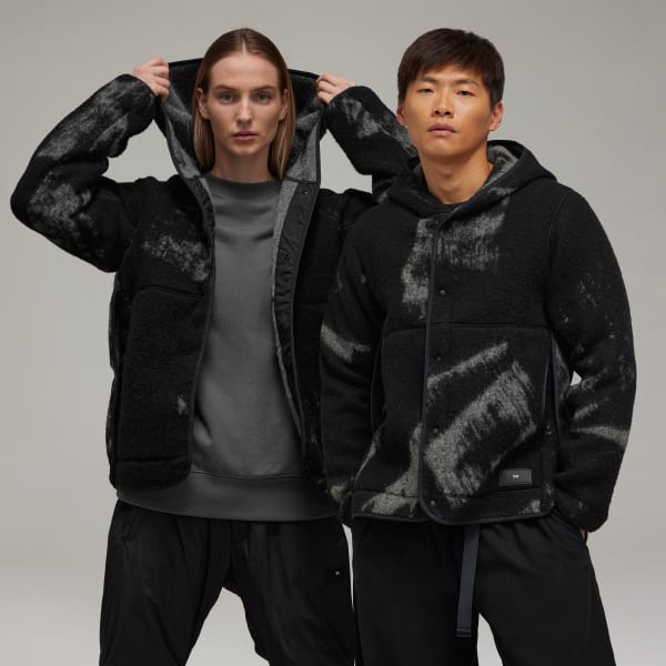 Negro Chaqueta Y-3 Fuzzy Fleece