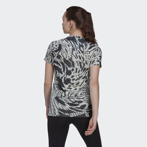 zelená Fast Allover Print Running T-Shirt F5762