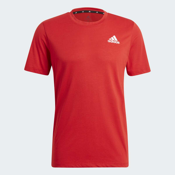 adidas เสื้อยืด AEROREADY Designed 2 Move Sport - สีแดง | adidas Thailand
