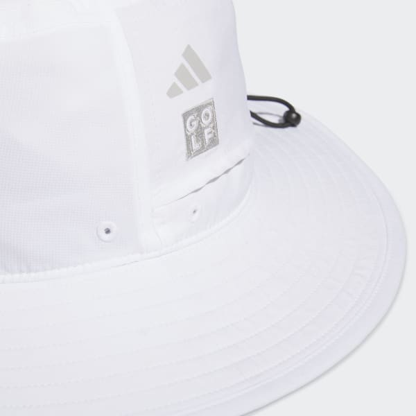 White Crestable Wide-Brim Golf Hat