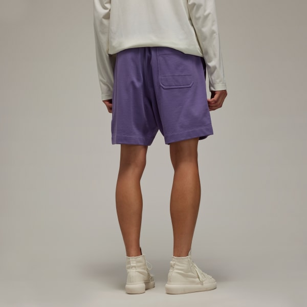 Roxo Shorts Y-3 Algodão Orgânico Terry