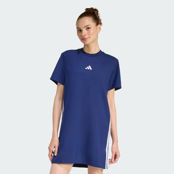 blauw ESSENTIALS 3-STRIPES T-SHIRTJURK