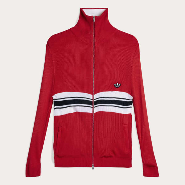 Wales bonner ジップニット adidas by Wales Bonner Crew Sweater in Better Scarlet | FWRD