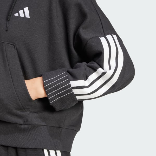 adidas Essentials 3-Stripes French Terry Quarter-Zip Hoodie