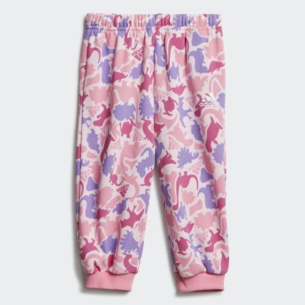 Rosa Dino Camo Allover Print French Terry Jogger Set