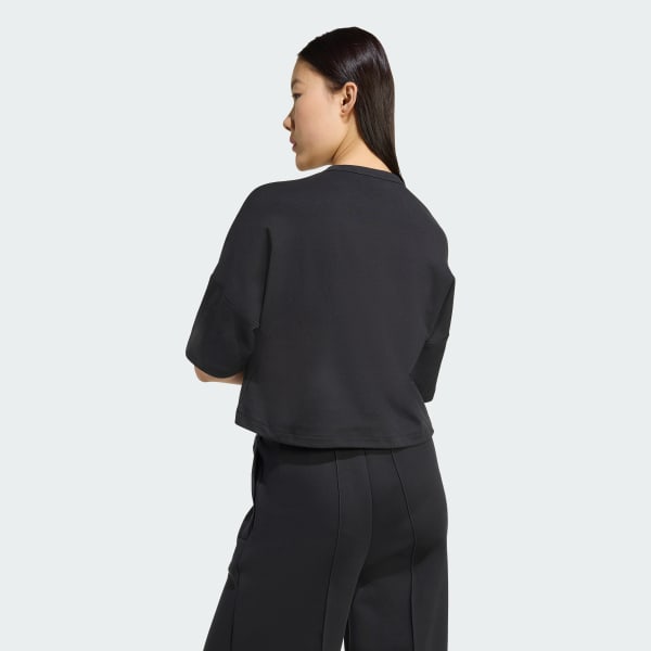 zwart Off Placed 3-Stripes T-shirt