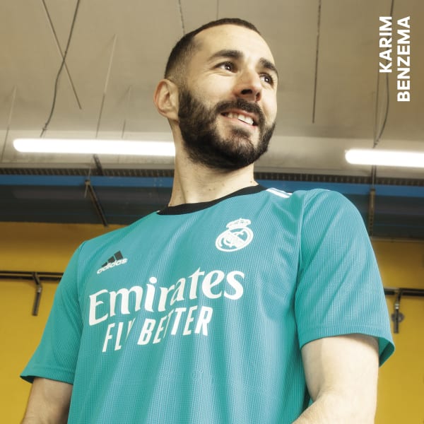 Turquoise Real Madrid 21/22 Third Authentic Jersey MMY73