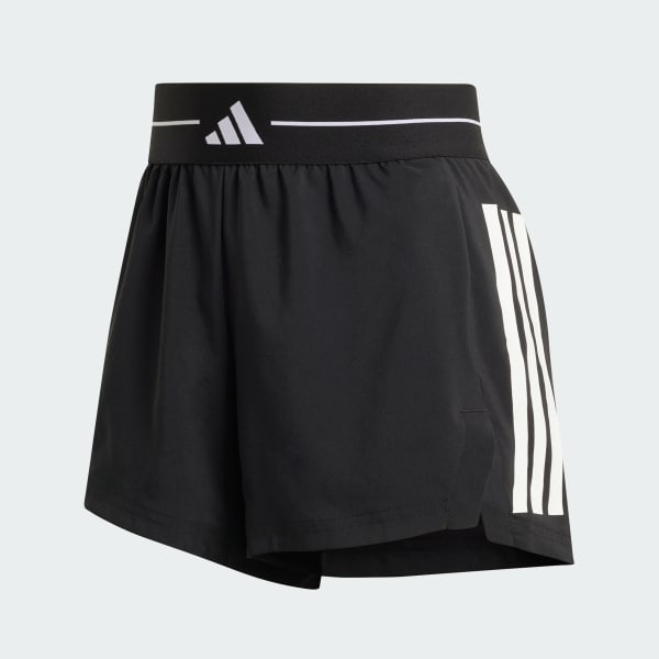Black Hyperglam 3-Stripes Woven Shorts