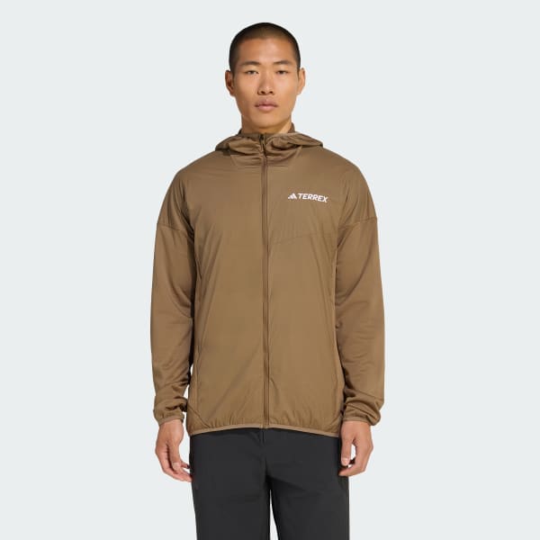 Brown 테렉스 엑스페리어 클라이마웜+ 윈드 라이트 플리스 후드 재킷