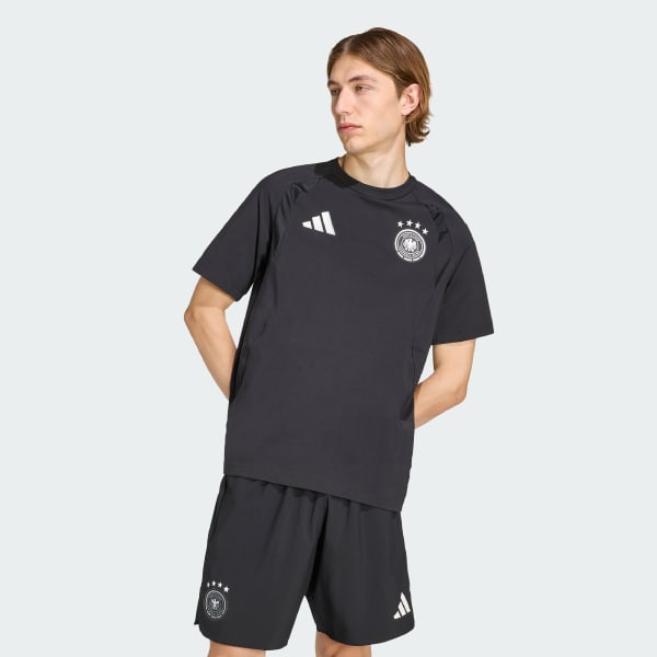 adidas Germany Tiro Travel Tee - Black | Free Shipping with