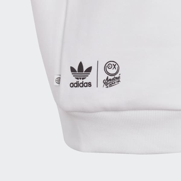 Blanc Sweat-shirt à capuche adidas Originals x André Saraiva
