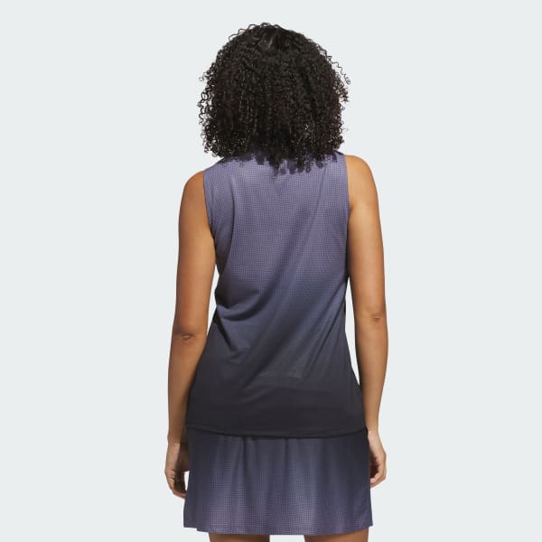 Black Ultimate365 Gradient Sleeveless Mock Neck Top